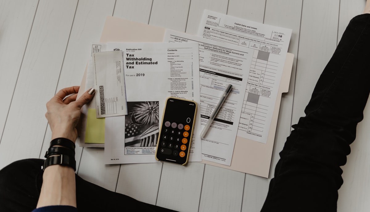 Financial documents representing home loans
